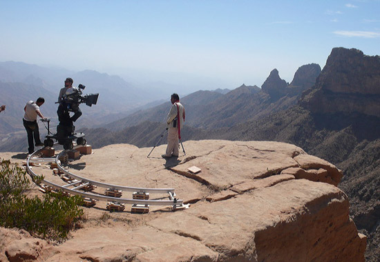 Behind the scenes on a Saudi Arabian mountain peak